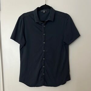 John Varvatos Men's Navy Short Sleeve Shirt